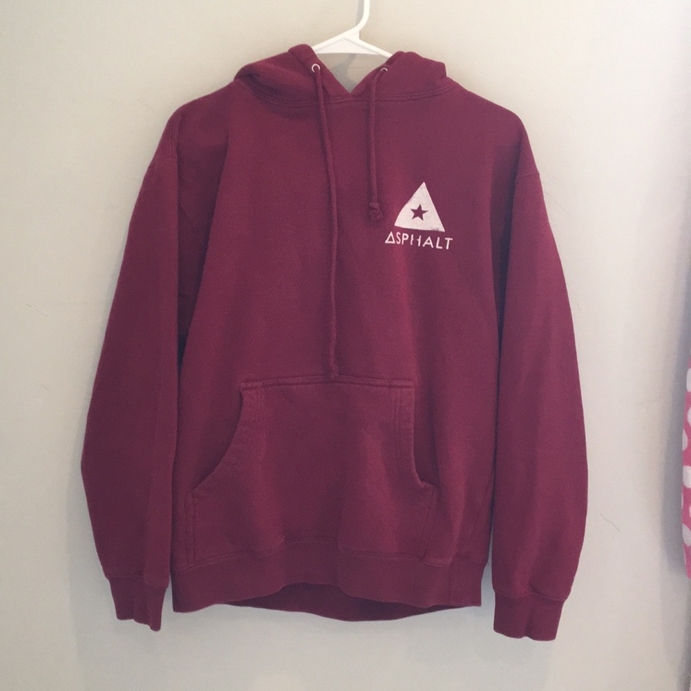 Maroon asphalt sweatshirt